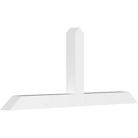 Ekena Millwork Portland Architectural Grade PVC Gable Bracket, 60"W x 25"H x 4"D x 4"F, 10/12 Pitch GBP060X25X0404POR00